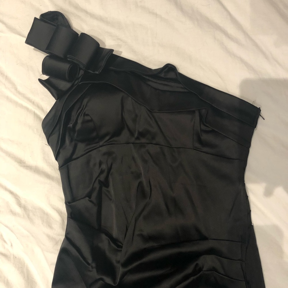 Black one shoulder dress